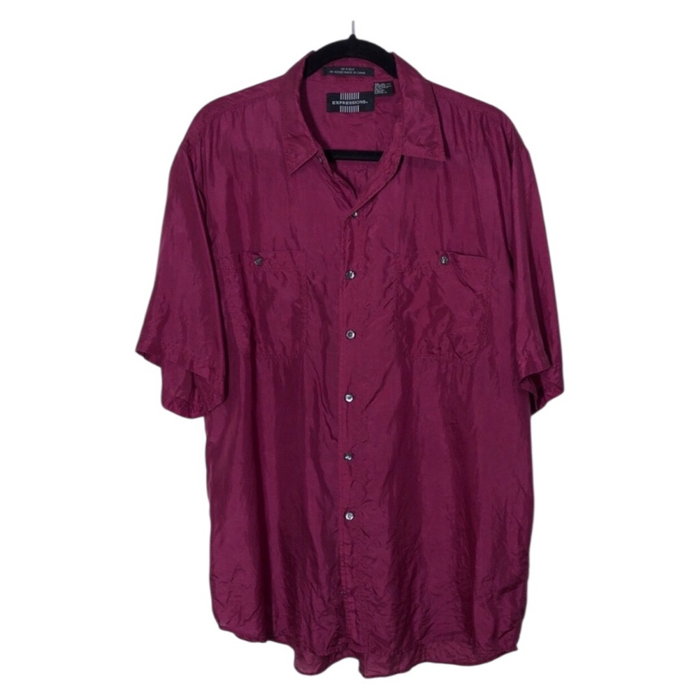 Expressions Mens Lightweight 100% Silk Shirt Fall Casual